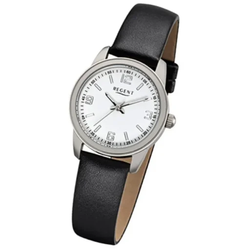 Regent Damen-Armbanduhr 32-F-1087 Quarz-Uhr Titan-Armband schwarz URF1087