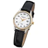 Regent Damen-Armbanduhr F-834 Quarz-Uhr Leder-Armband schwarz URF834