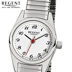 Regent Damen-Armbanduhr F-270 Quarz-Uhr Stahl-Armband silber URF270