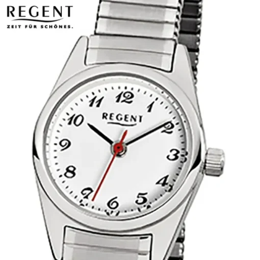 Regent Damen-Armbanduhr F-270 Quarz-Uhr Stahl-Armband silber URF270