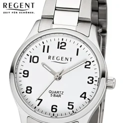 Regent Damen-Armbanduhr F-1327 Quarz-Uhr Edelstahl-Armband silber UR2253410