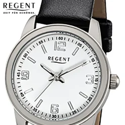 Regent Damen-Armbanduhr 32-F-1087 Quarz-Uhr Titan-Armband schwarz URF1087