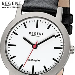 Regent Damen-Armbanduhr 32-F-1088 Quarz-Uhr Titan-Armband schwarz URF1088