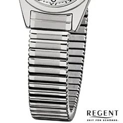 Regent Damen-Armbanduhr F-270 Quarz-Uhr Stahl-Armband silber URF270