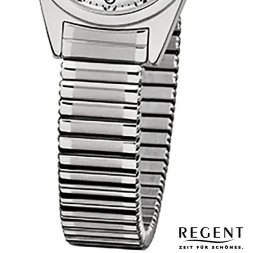 Regent Damen-Armbanduhr F-270 Quarz-Uhr Stahl-Armband silber URF270