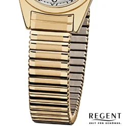 Regent Damen-Armbanduhr F-271 Quarz-Uhr Stahl-Armband gold URF271