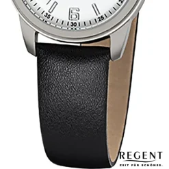 Regent Damen-Armbanduhr 32-F-1087 Quarz-Uhr Titan-Armband schwarz URF1087