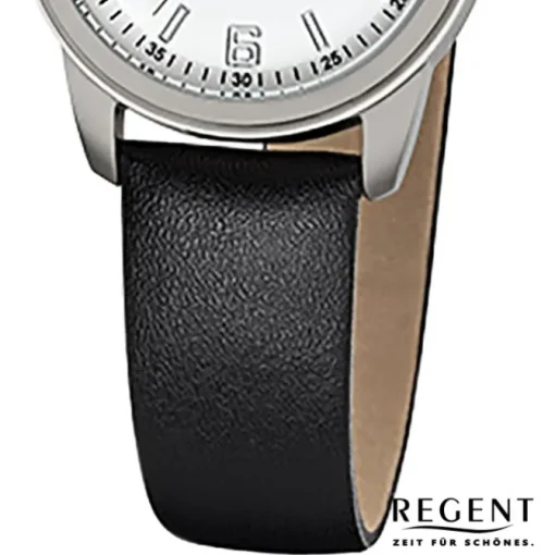 Regent Damen-Armbanduhr 32-F-1087 Quarz-Uhr Titan-Armband schwarz URF1087