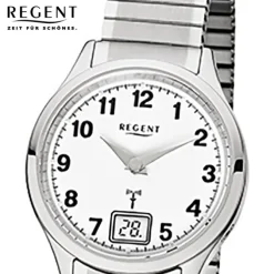 Regent Damen-Armbanduhr 32-FR-210 Funkuhr Edelstahl-Armband silber URFR210