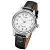 Regent Damen-Armbanduhr Handaufzug Leder schwarz mechanisches Uhrwerk Uhr URF957