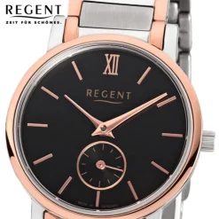 Regent Damen-Armbanduhr Quarz-Uhr Edelstahl-Armband silber rosegold Uhr URGM1410