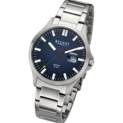 Regent Herren Armbanduhr Analog Metallarmband silber URBA792