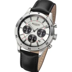 Regent Herren Armbanduhr Analog Lederarmband schwarz URBA821