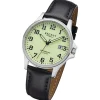 Regent Herren Armbanduhr Analog Lederarmband schwarz URF1257