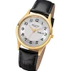 Regent Herren Armbanduhr Analog Lederarmband schwarz URF1261