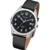 Regent Herren Armbanduhr Analog Lederarmband schwarz URF1271