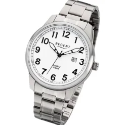 Regent Herren Armbanduhr Analog Metallarmband silber URF1275