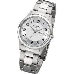 Regent Herren Armbanduhr Analog Metallarmband silber URF1276