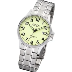 Regent Herren Armbanduhr Analog Metallarmband silber URF1280