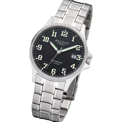 Regent Herren Armbanduhr Analog Metallarmband silber URF1282