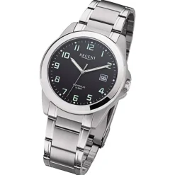 Regent Herren Armbanduhr Analog Metallarmband silber URF1283