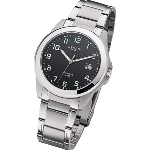 Regent Herren Armbanduhr Analog Metallarmband silber URF1283