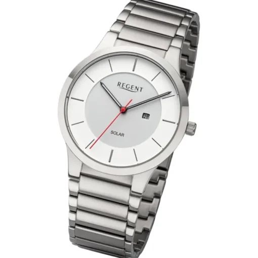 Regent Herren Armbanduhr Analog Metallarmband silber URBA725