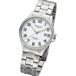 Regent Herren Armbanduhr Analog Metallarmband silber URF1434