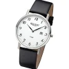 Regent Herren Armbanduhr Analog Lederarmband schwarz URF1451