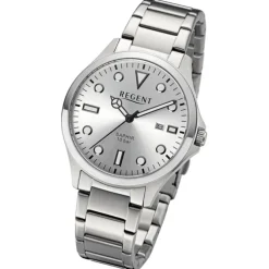 Regent Herren Armbanduhr Analog Metallarmband silber URF1452