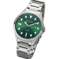 Regent Herren Armbanduhr Analog Metallarmband silber URF1455