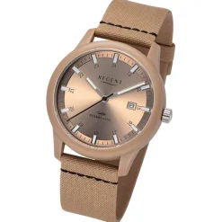 Regent Herren Armbanduhr Analog Nylonarmband braun schwarz URBA732