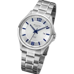 Regent Herren Armbanduhr Analog Metallarmband silber URF1525