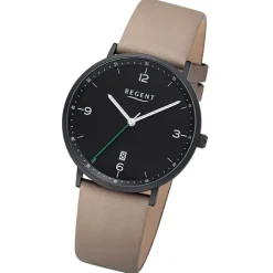 Regent Herren Armbanduhr Analog Lederarmband braun URF1532