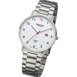 Regent Herren Armbanduhr Analog Metallarmband silber URGM2300