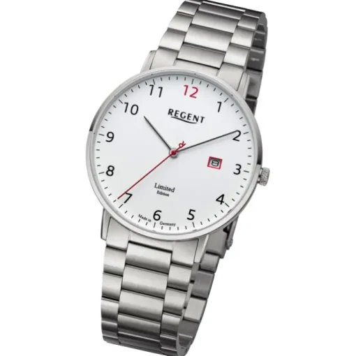Regent Herren Armbanduhr Analog Metallarmband silber URGM2300