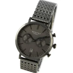 Regent Herren Armbanduhr Analog Metallarmband schwarz UR1150598