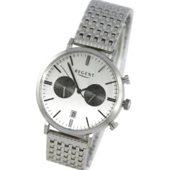 Regent Herren Armbanduhr Analog Metallarmband silber UR1151500