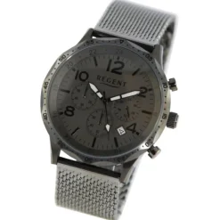 Regent Herren Armbanduhr Analog Metallarmband grau UR1151547
