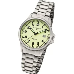 Regent Herren Armbanduhr Analog Metallarmband silber UR1192572