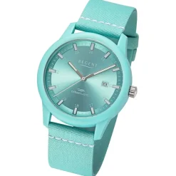 Regent Herren Armbanduhr Analog Nylonarmband blau weiß URBA736