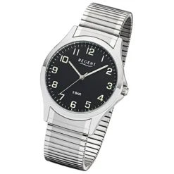 Regent Herren Armbanduhr Analog 1242428 Quarz-Uhr Metall silber UR1242428