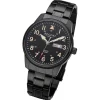 Regent Herren Armbanduhr Analog Metallarmband schwarz URF1278
