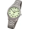 Regent Herren Armbanduhr Analog Titanarmband grau URF1294
