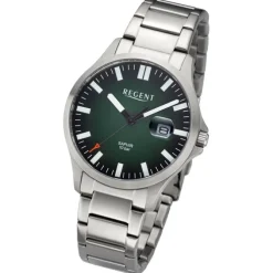 Regent Herren Armbanduhr Analog Metallarmband silber URBA793