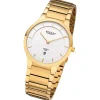Regent Herren Armbanduhr Analog Metallarmband gold URF1347