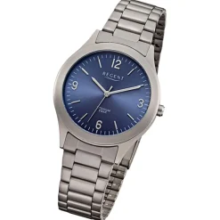 Regent Herren Armbanduhr Analog Metallarmband grau URF1438