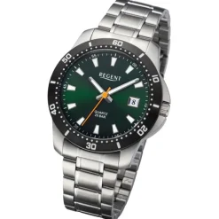 Regent Herren Armbanduhr Analog Metallarmband silber URBA754