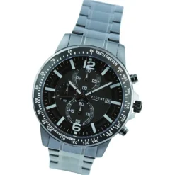 Regent Herren Armbanduhr Chronograph Metallarmband schwarz UR1152512