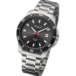 Regent Herren Armbanduhr Analog Metallarmband silber URBA755